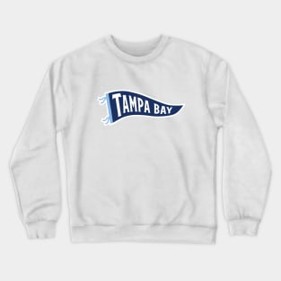 Tampa Bay Pennant - White Crewneck Sweatshirt